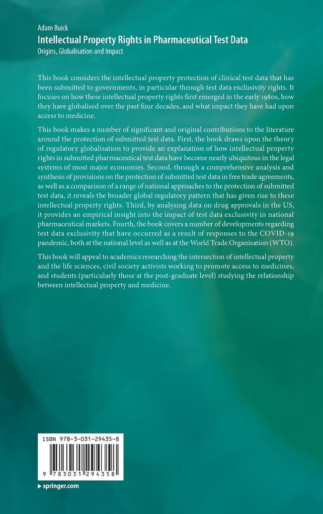 Weitere Ansicht: Intellectual Property Rights in Pharmaceutical Test Data | Adam Buick