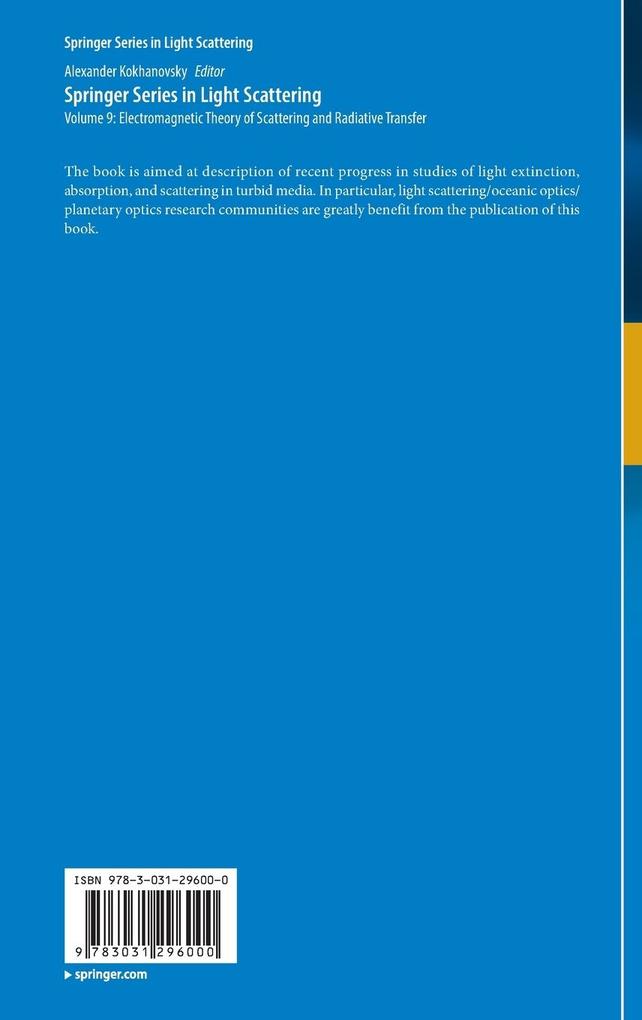 Weitere Ansicht: Springer Series in Light Scattering