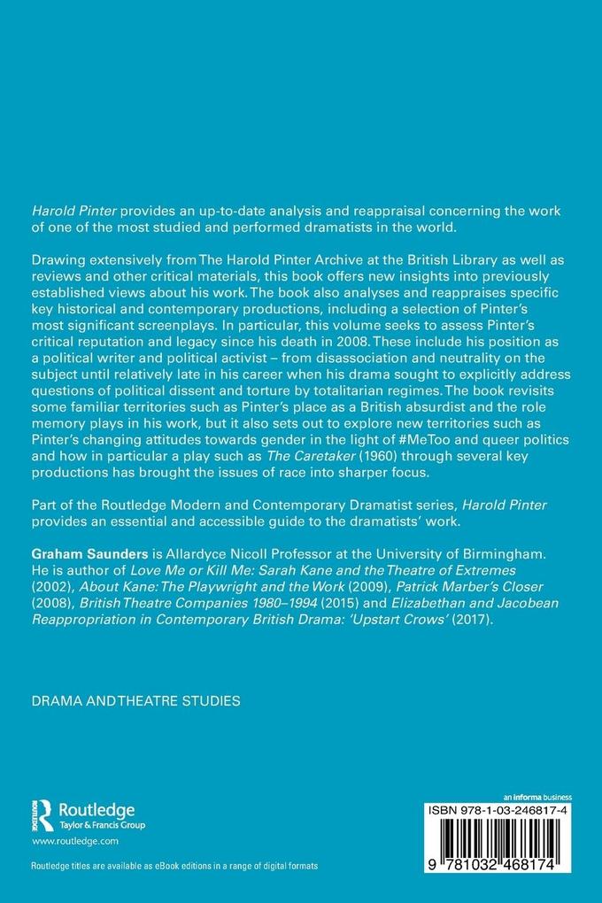 Weitere Ansicht: Harold Pinter | Graham Saunders