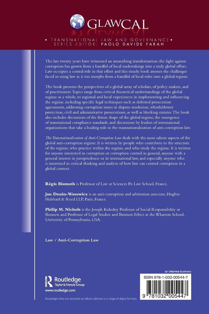 Weitere Ansicht: The Transnationalization of Anti-Corruption Law