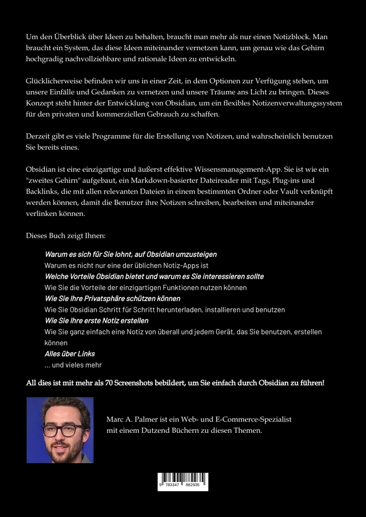 Weitere Ansicht: Einsteigerhandbuch für die Obsidian-Notiz-App und Second Brain | Marc A. Palmer