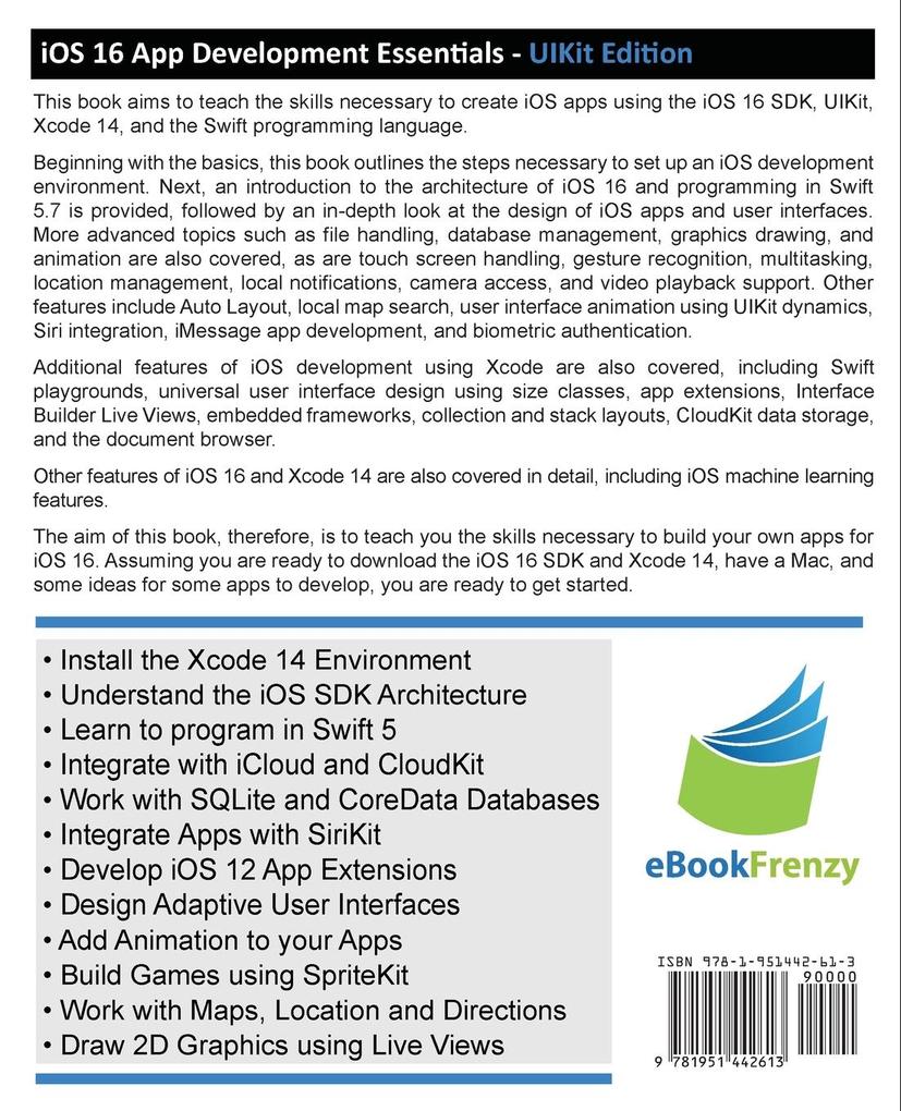 Weitere Ansicht: iOS 16 App Development Essentials - UIKit Edition | Neil Smyth