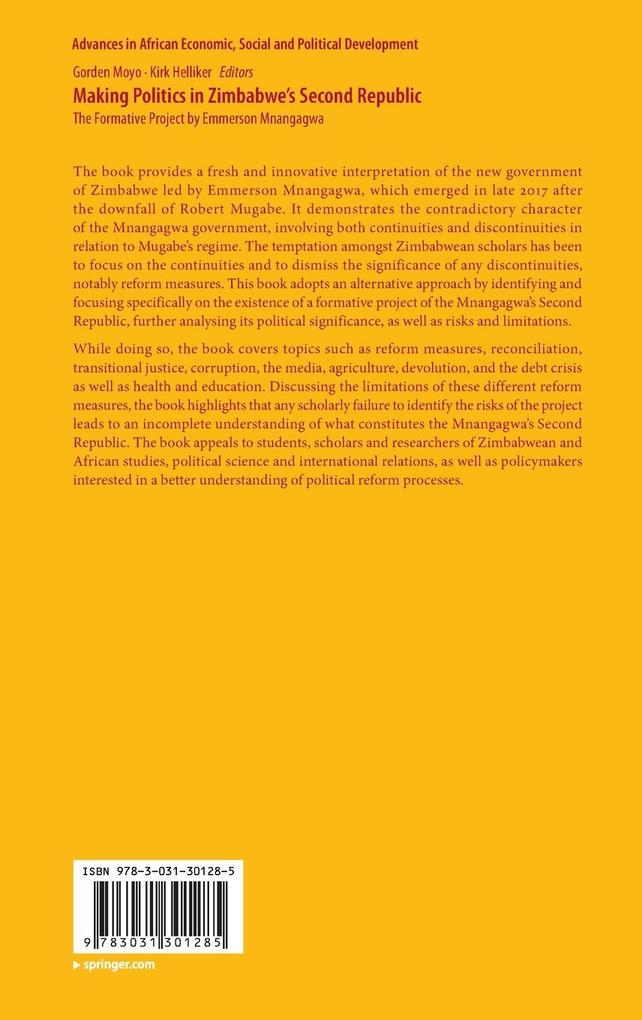 Weitere Ansicht: Making Politics in Zimbabwe's Second Republic