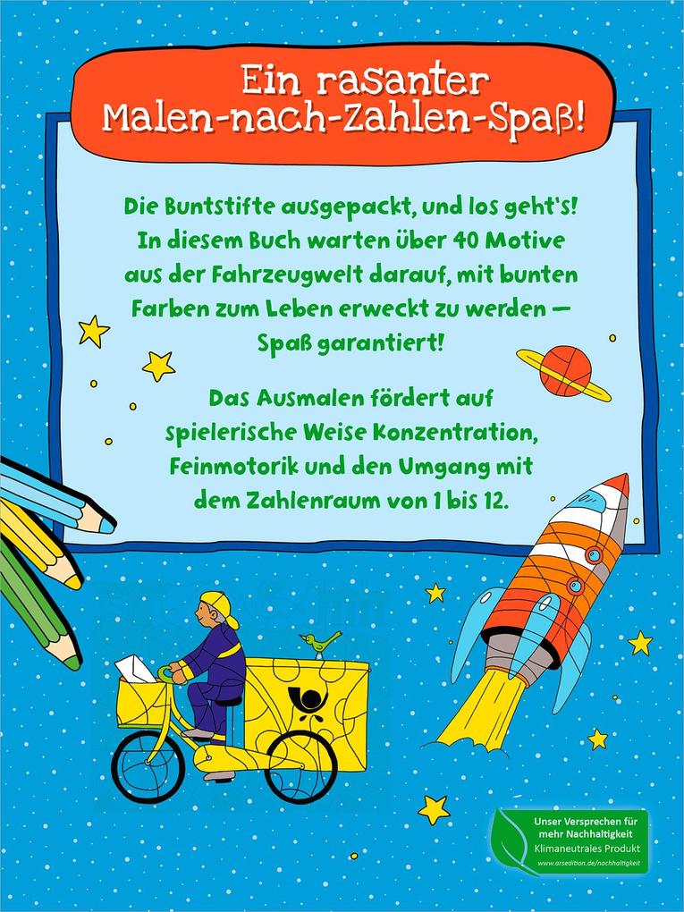 Weitere Ansicht: Mein dickes Malen-nach-Zahlen-Buch - Fahrzeuge