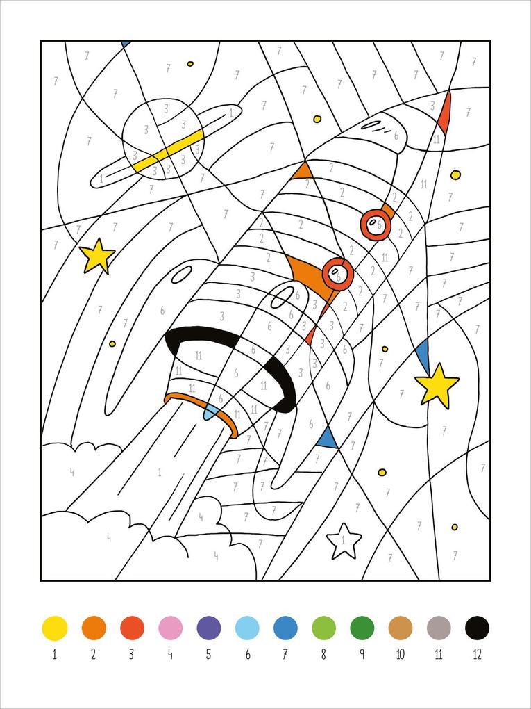 Weitere Ansicht: Mein dickes Malen-nach-Zahlen-Buch - Fahrzeuge