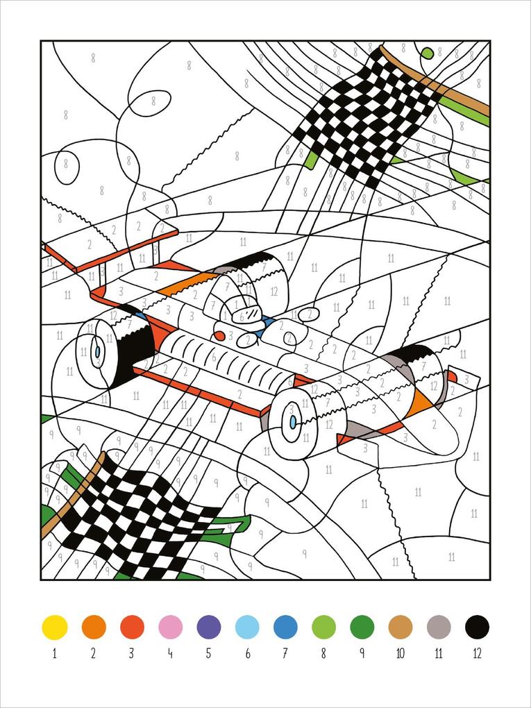 Weitere Ansicht: Mein dickes Malen-nach-Zahlen-Buch - Fahrzeuge