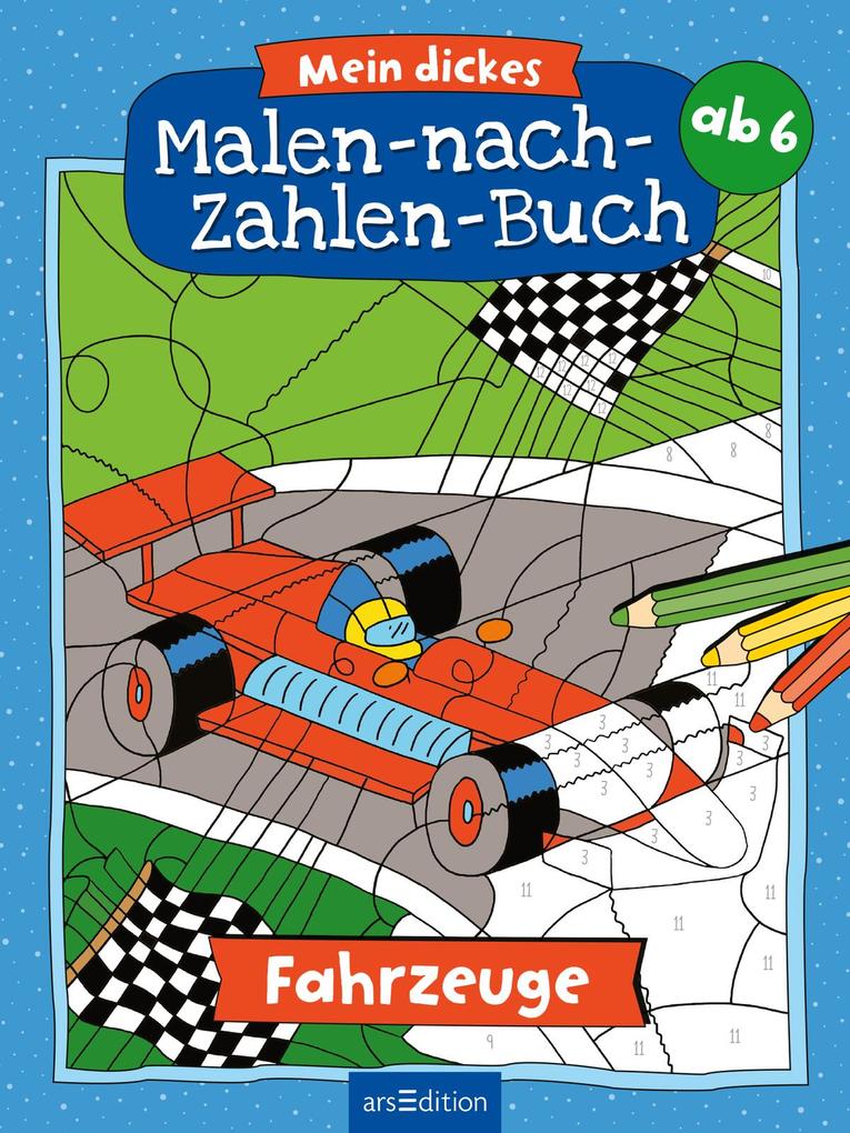 Weitere Ansicht: Mein dickes Malen-nach-Zahlen-Buch - Fahrzeuge
