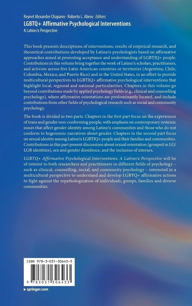 Weitere Ansicht: LGBTQ+ Affirmative Psychological Interventions