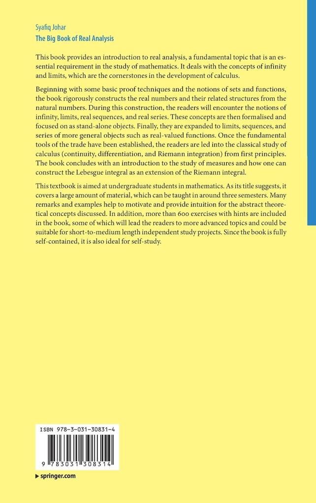 Weitere Ansicht: The Big Book of Real Analysis | Syafiq Johar