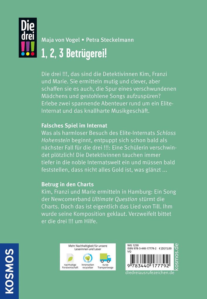 Weitere Ansicht: Die drei !!!, 1, 2, 3 - Betrügerei | Maja von Vogel, Petra Steckelmann