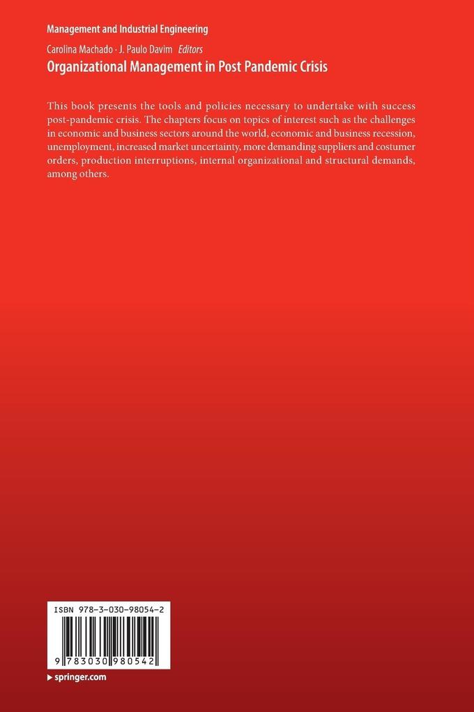 Weitere Ansicht: Organizational Management in Post Pandemic Crisis
