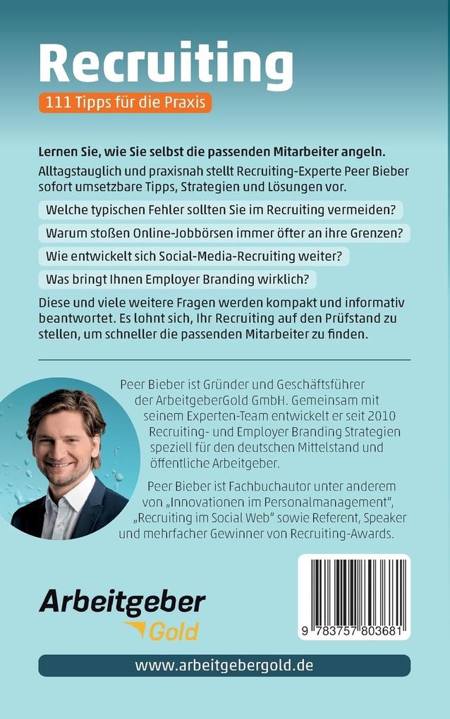 Weitere Ansicht: Recruiting: 111 Tipps für die Praxis | Peer Bieber