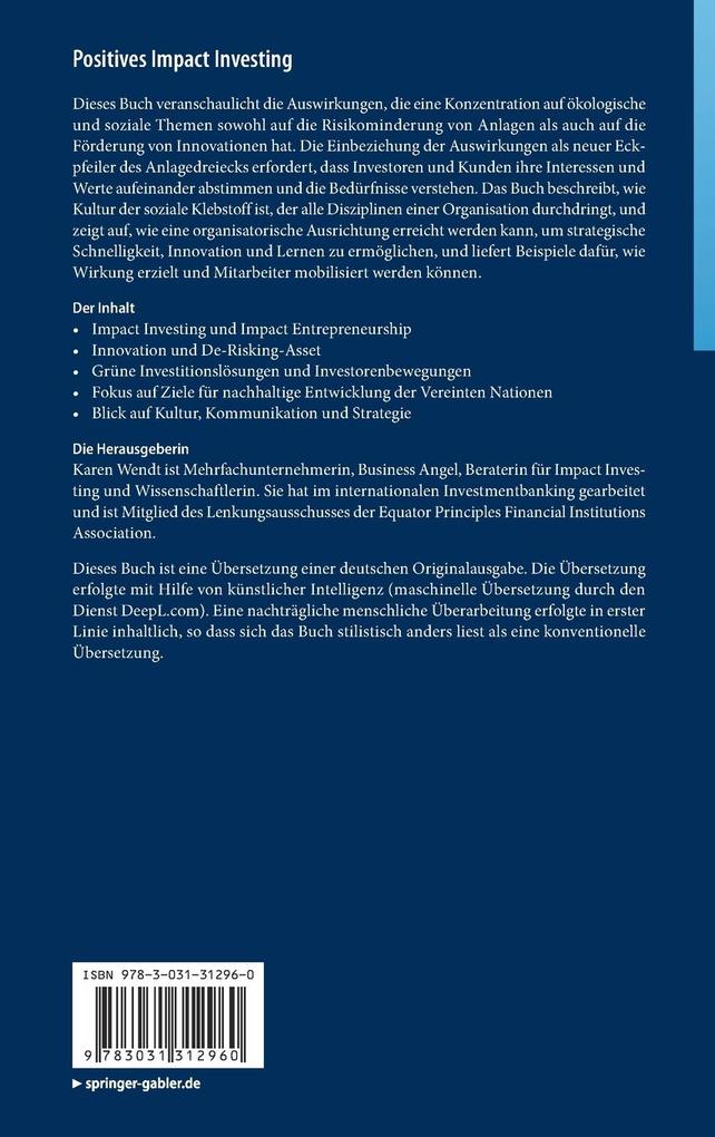 Weitere Ansicht: Positives Impact Investing
