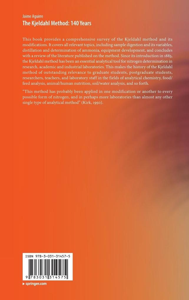 Weitere Ansicht: The Kjeldahl Method: 140 Years | Jaime Aguirre