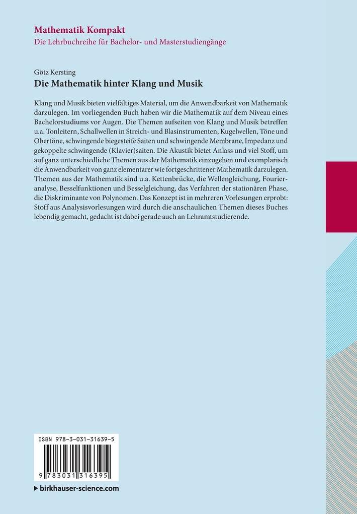 Weitere Ansicht: Die Mathematik hinter Klang und Musik | Götz Kersting