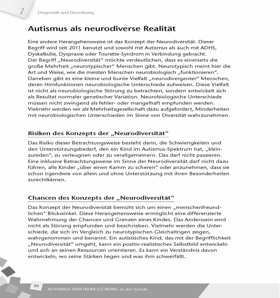 Weitere Ansicht: Autismus-Spektrum-Störung in der Schule | Leni Schütz