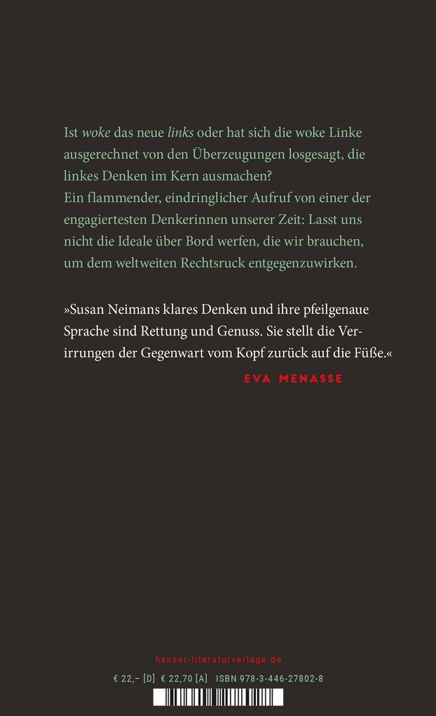 Weitere Ansicht: Links ist nicht woke | Susan Neiman