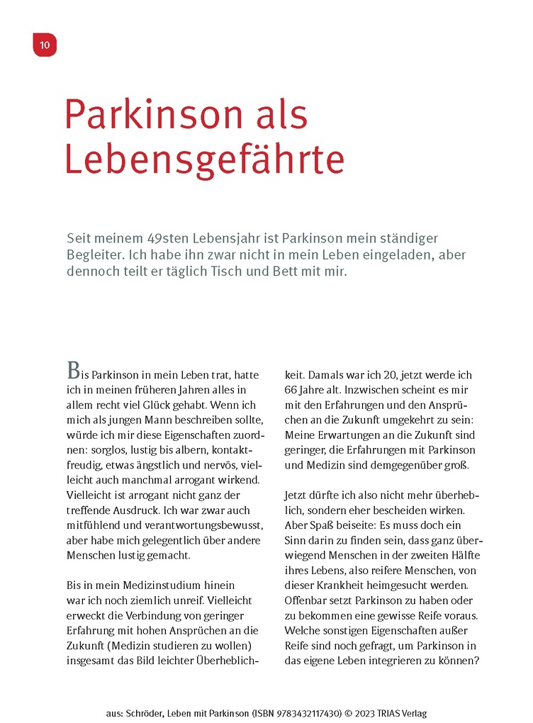 Weitere Ansicht: Leben mit Parkinson | Helmut Schröder