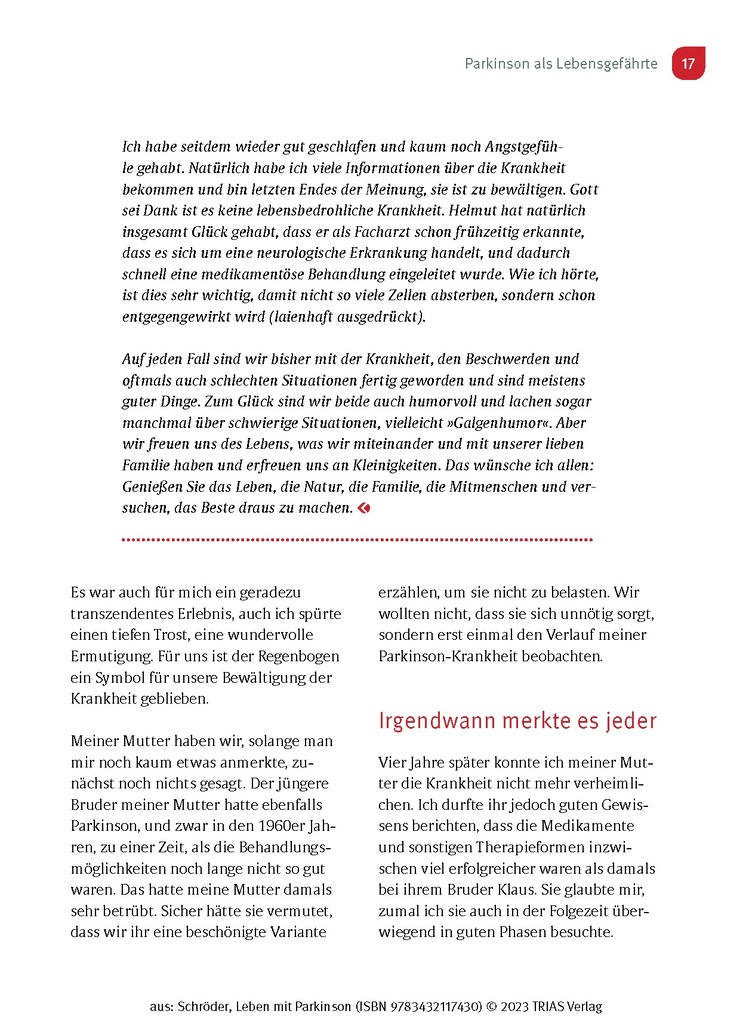 Weitere Ansicht: Leben mit Parkinson | Helmut Schröder