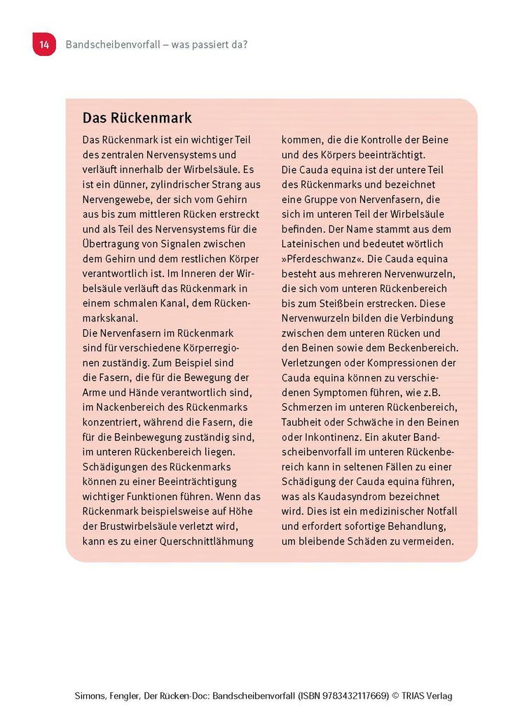 Weitere Ansicht: Der Rücken-Doc: Bandscheibenvorfall | Patrick Simons, Arndt Fengler