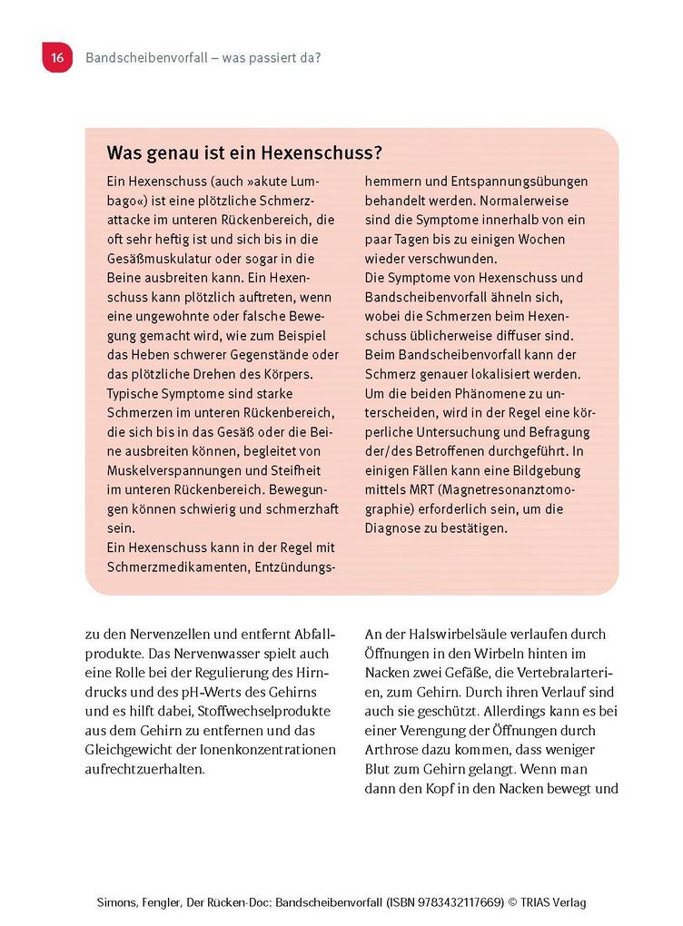Weitere Ansicht: Der Rücken-Doc: Bandscheibenvorfall | Patrick Simons, Arndt Fengler