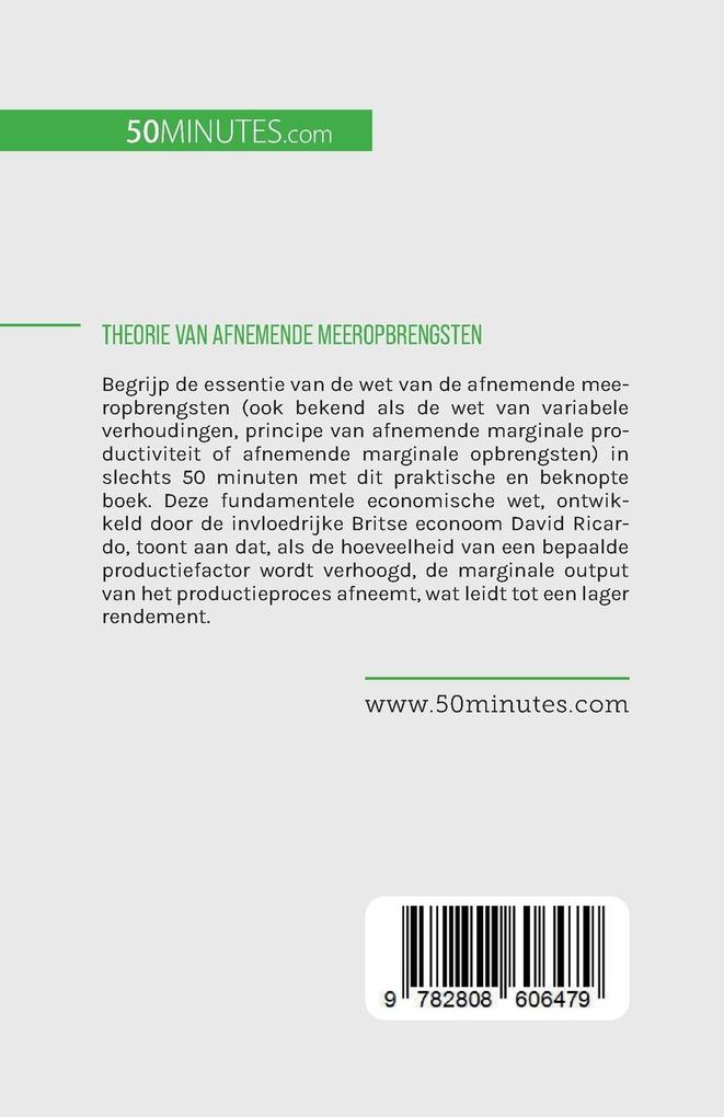 Weitere Ansicht: Theorie van afnemende meeropbrengsten | Pierre Pichère