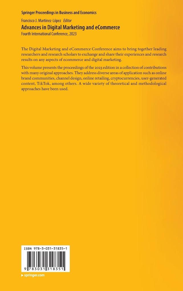 Weitere Ansicht: Advances in Digital Marketing and eCommerce