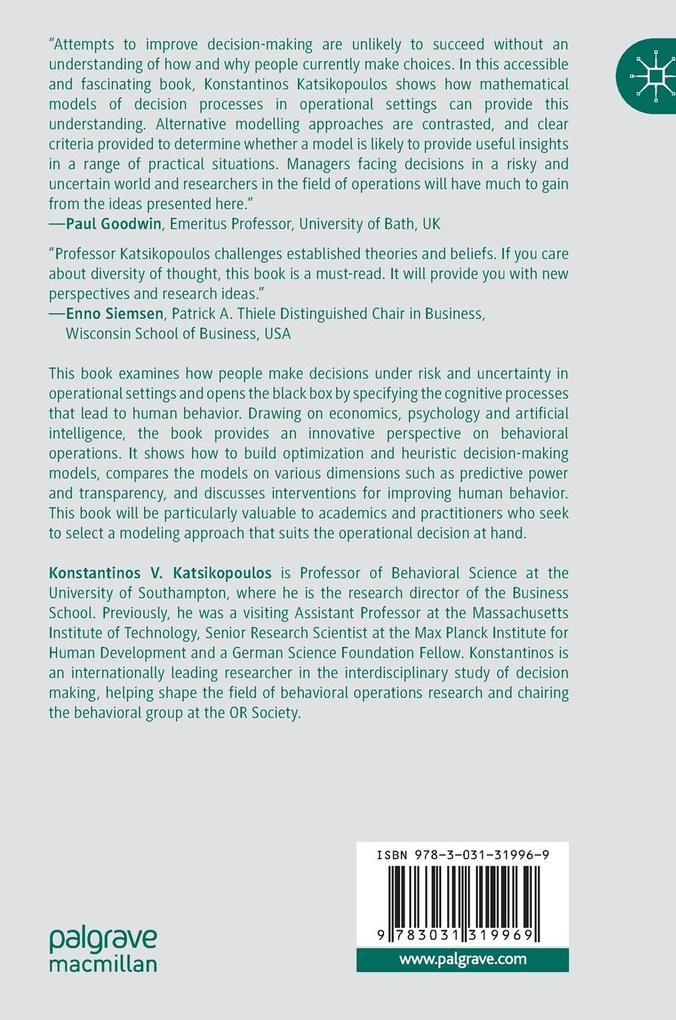 Weitere Ansicht: Cognitive Operations | Konstantinos V. Katsikopoulos