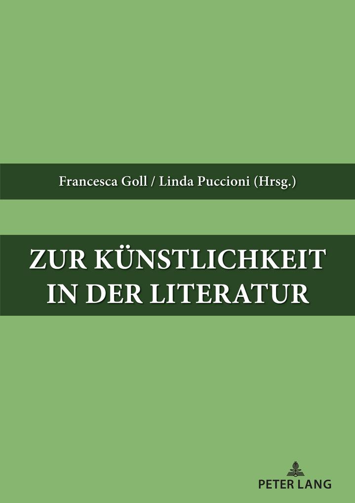 Produktbild: Zur Künstlichkeit in der Literatur
