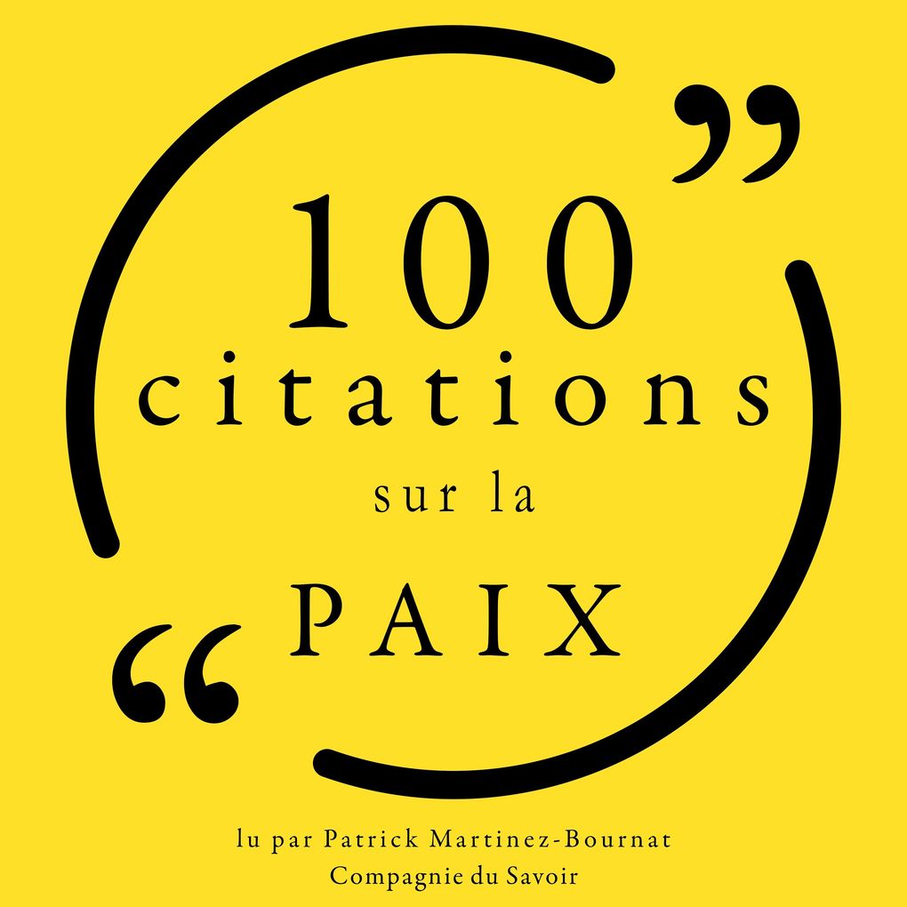 Produktbild: 100 citations sur la paix | Various