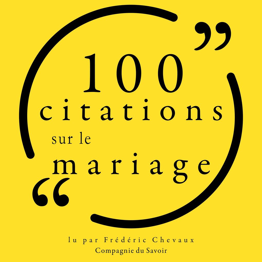 Produktbild: 100 citations sur le mariage | Various