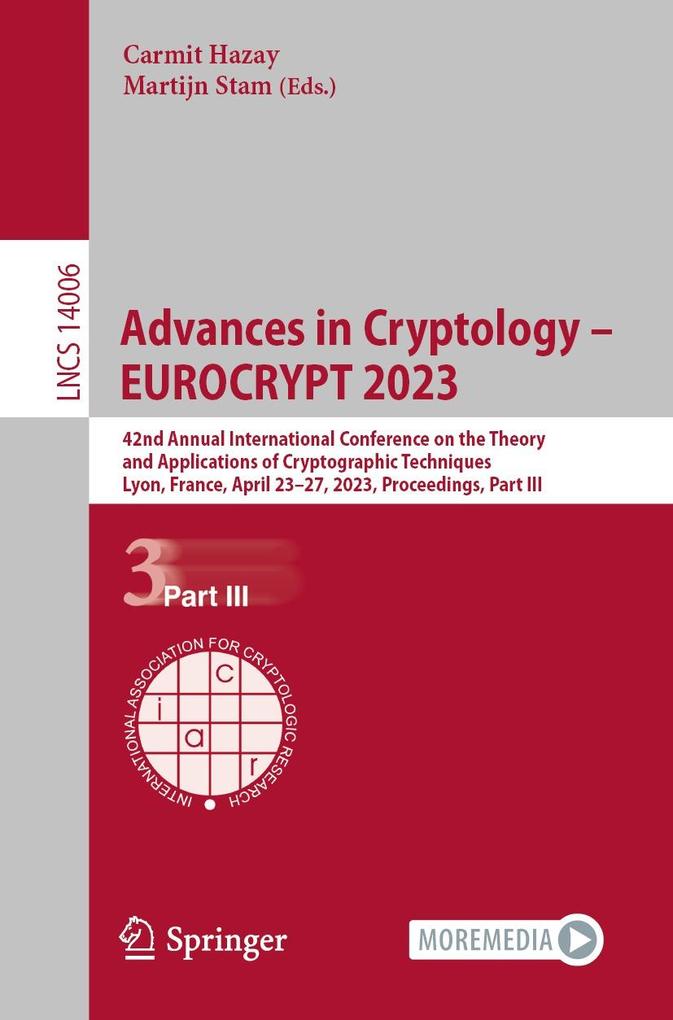 Produktbild: Advances in Cryptology - EUROCRYPT 2023