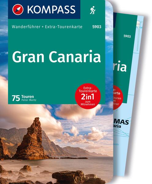 Produktbild: KOMPASS Wanderführer Gran Canaria, 75 Touren mit Extra-Tourenkarte | Peter Mertz