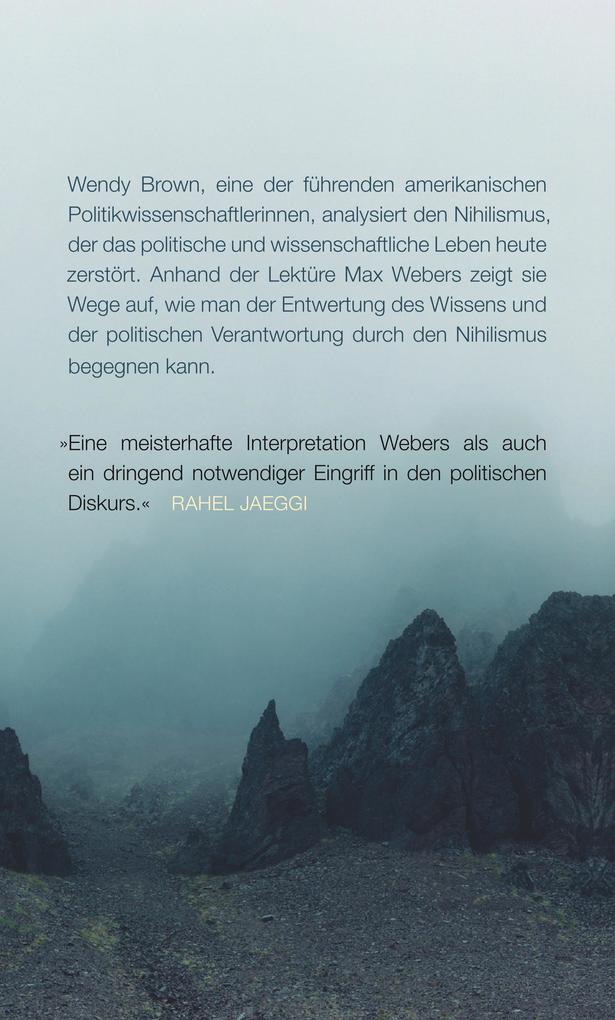 Weitere Ansicht: Nihilistische Zeiten | Wendy Brown