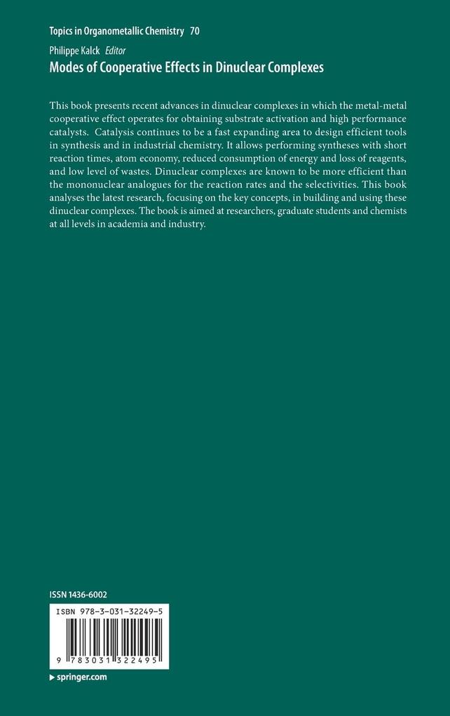 Weitere Ansicht: Modes of Cooperative Effects in Dinuclear Complexes