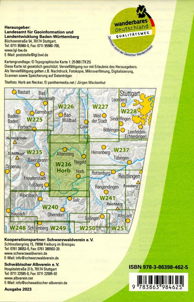 Weitere Ansicht: Wanderkarte 1:25000 Horb am Neckar