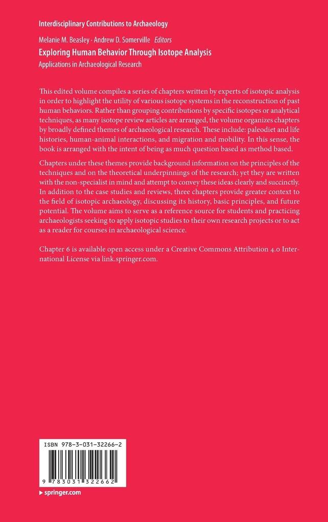 Weitere Ansicht: Exploring Human Behavior Through Isotope Analysis