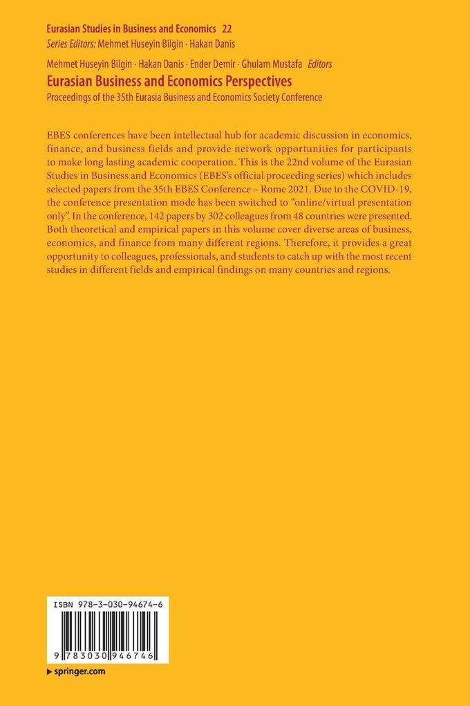 Weitere Ansicht: Eurasian Business and Economics Perspectives