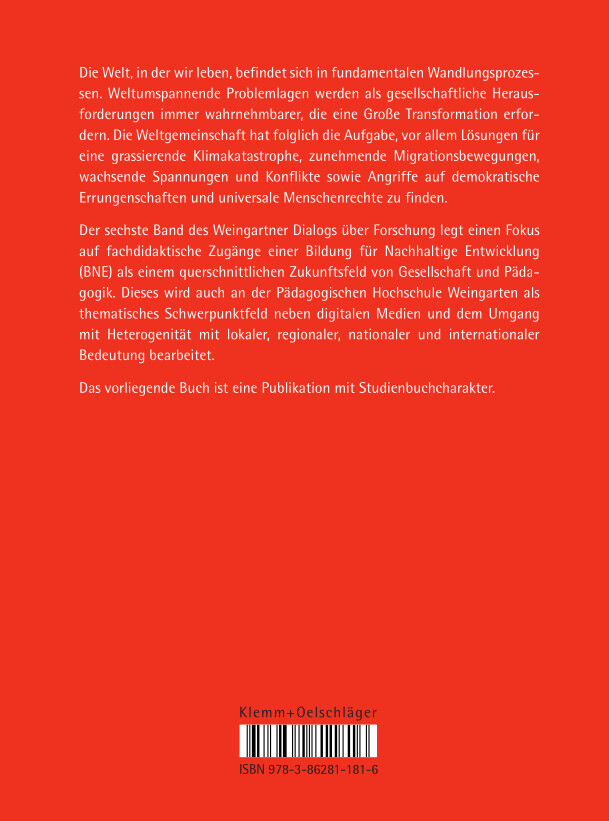 Weitere Ansicht: Große Transformation und Bildung für Nachhaltige Entwicklung