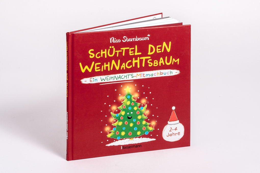 Weitere Ansicht: Schüttel den Weihnachtsbaum. Ein Weihnachts-Mitmachbuch zum Schütteln, Schaukeln, Pusten, Klopfen und sehen, was dann passiert. Von 2 bis 4 Jahren | Nico Sternbaum
