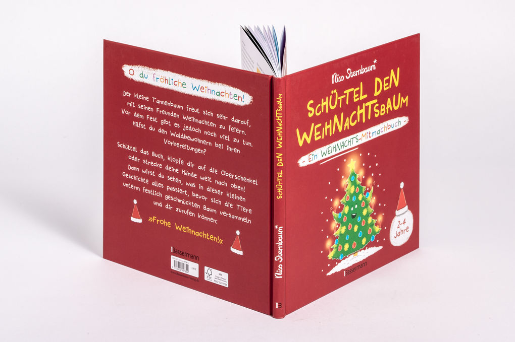 Weitere Ansicht: Schüttel den Weihnachtsbaum. Ein Weihnachts-Mitmachbuch zum Schütteln, Schaukeln, Pusten, Klopfen und sehen, was dann passiert. Von 2 bis 4 Jahren | Nico Sternbaum