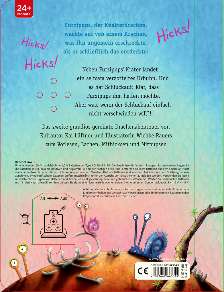 Weitere Ansicht: Furzipups und Hicksi Huhn (Pappbilderbuch) | Kai Lüftner