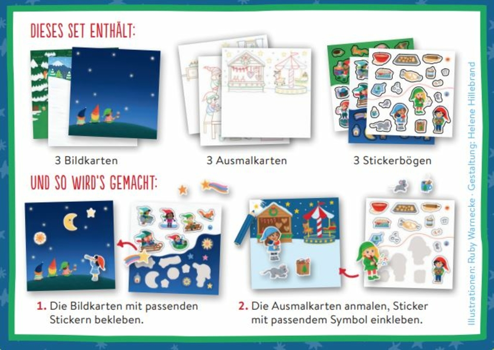 Weitere Ansicht: Meine Mini-Stickerwelt - Weihnachten bei den Wichteln