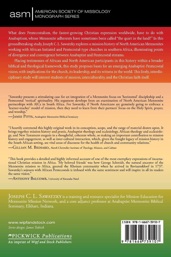 Weitere Ansicht: Toward an Anabaptist-Pentecostal Vision | Joseph C. L. Sawatzky