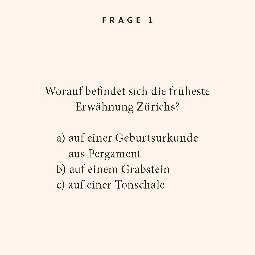 Weitere Ansicht: Zürich-Quiz | Urs Heinz Aerni