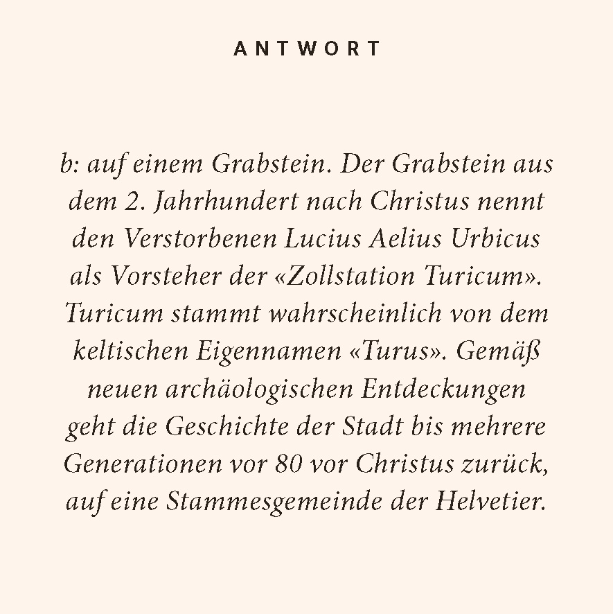 Weitere Ansicht: Zürich-Quiz | Urs Heinz Aerni