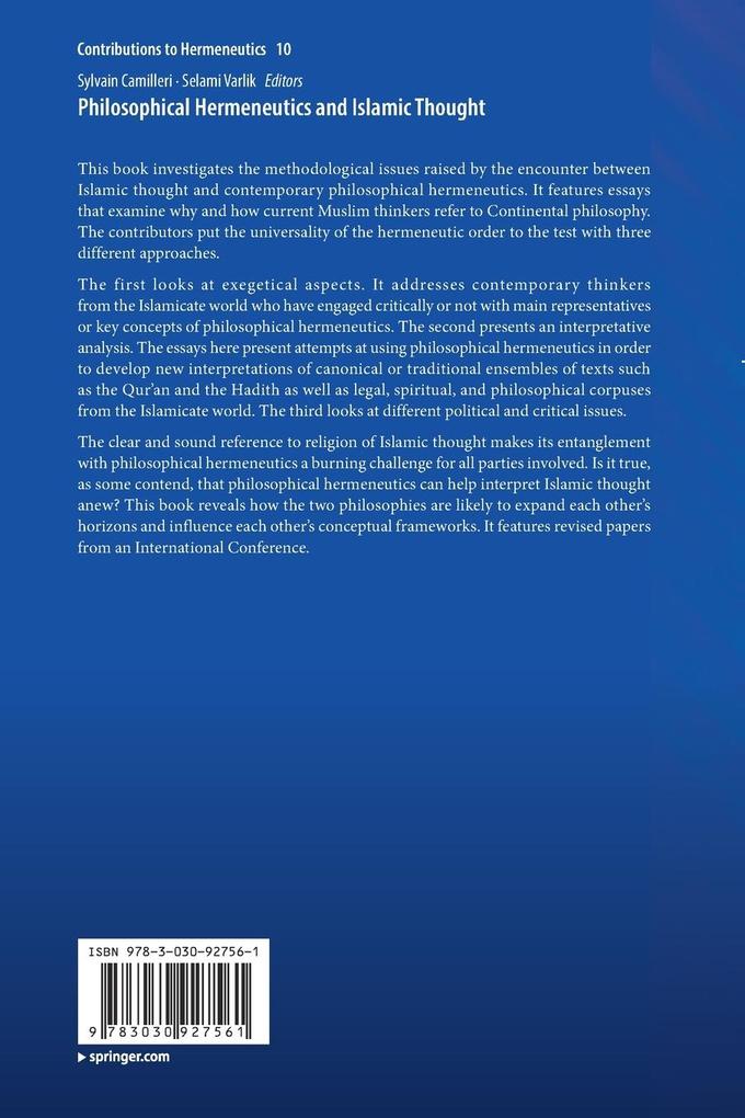 Weitere Ansicht: Philosophical Hermeneutics and Islamic Thought