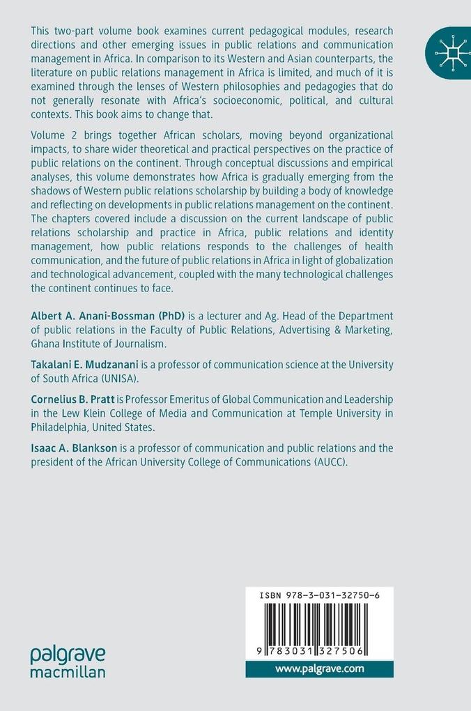 Weitere Ansicht: Public Relations Management in Africa Volume 2