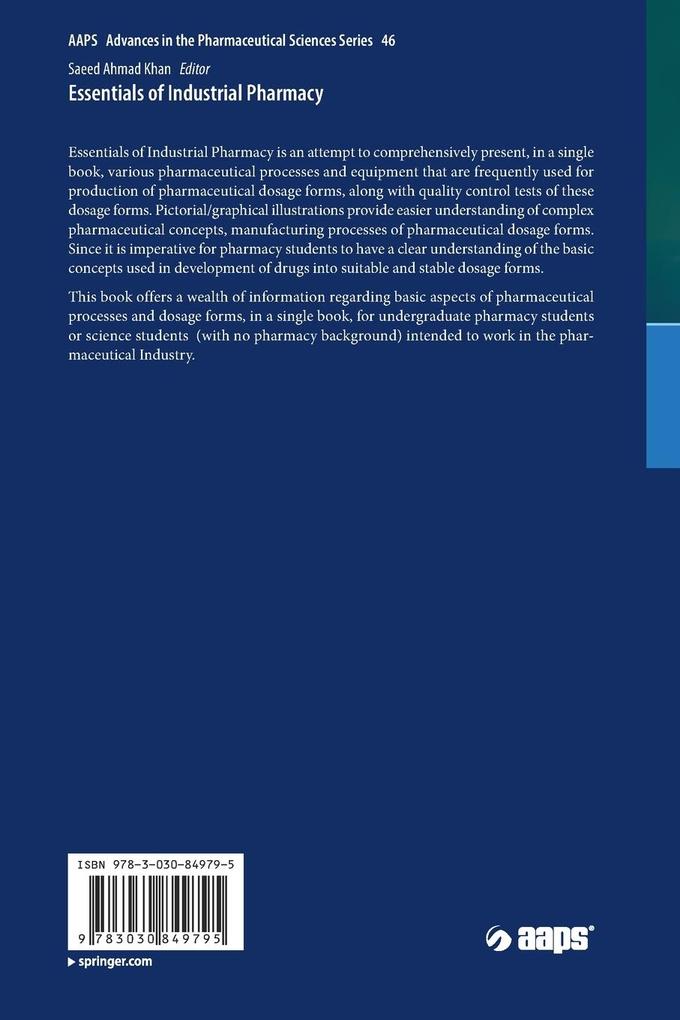 Weitere Ansicht: Essentials of Industrial Pharmacy
