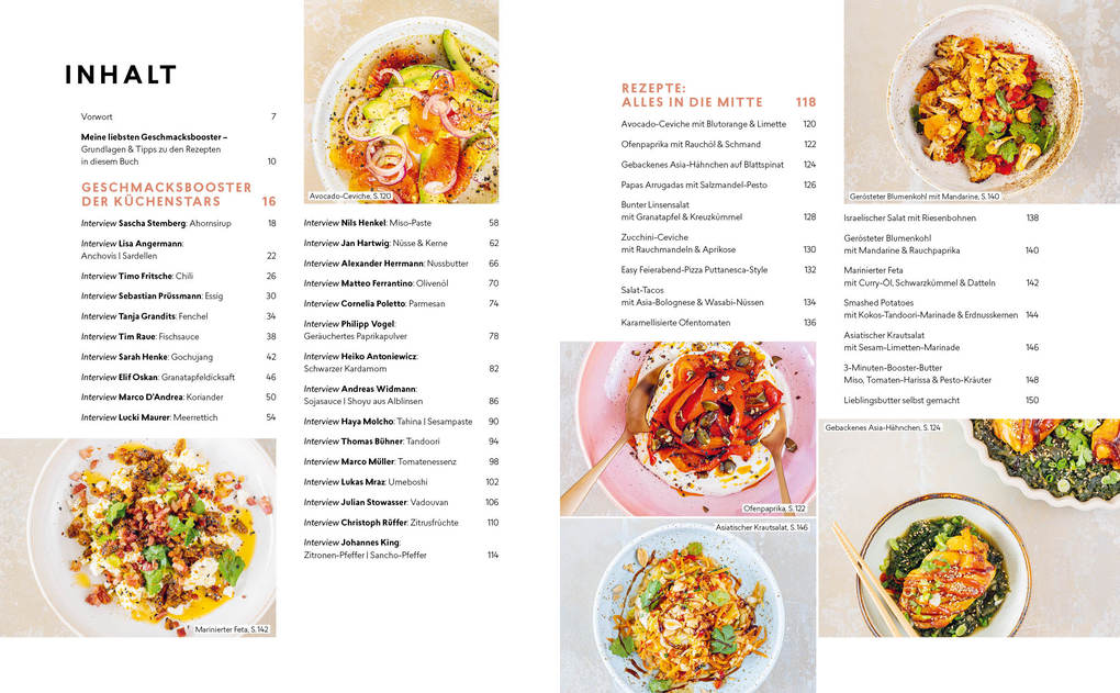 Weitere Ansicht: Geschmacksbooster aus aller Welt - Kochen mit Tahina, Zitronen-Pfeffer, Miso, Tandoori und mehr | Stefanie Hiekmann